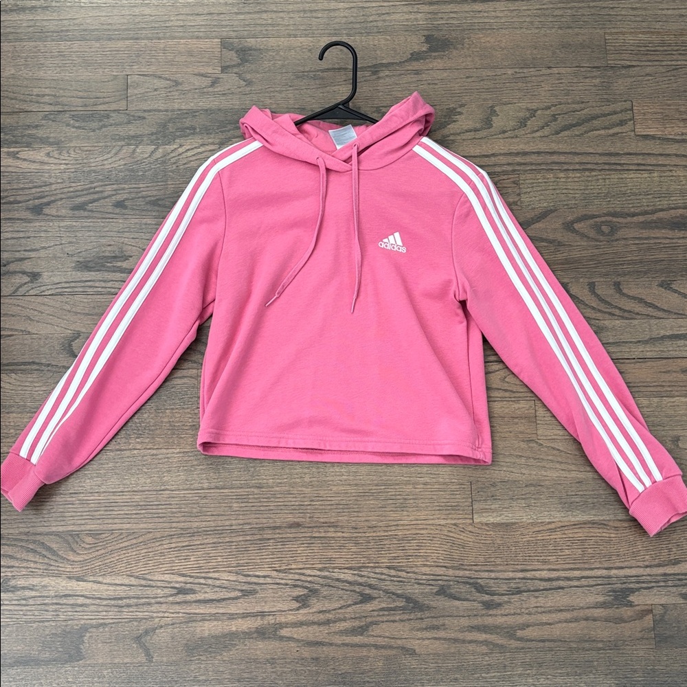 Adidas Pink Pullover with White Accents - Picture 3 of 11